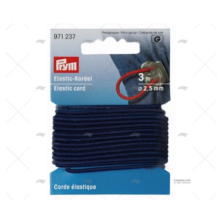 CORDON ELASTICO AZUL MARINO DIAM 2.5MM PRYM