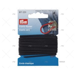 CORDON ELASTICO NEGRO DIAM 2.5MM PRYM