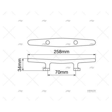 CORNAMUSA INOX 258MM
