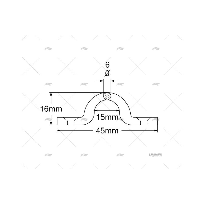 PUENTE INOX SS 316 6MM (2UD.) MARINE TOWN