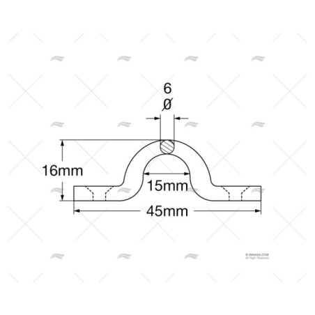 PUENTE INOX SS 316 6MM (2UD.) MARINE TOWN