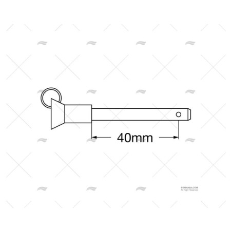 TERMINAL RAPIDO INOX 303 8X40MM