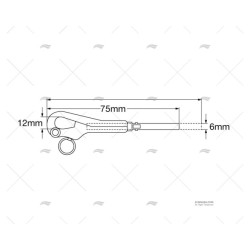 GANCHO PELICAN INOX 316 76MM