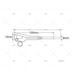 GANCHO PELICAN INOX 316 100MM