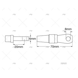 TERMINAL OJO INOX316 4MM