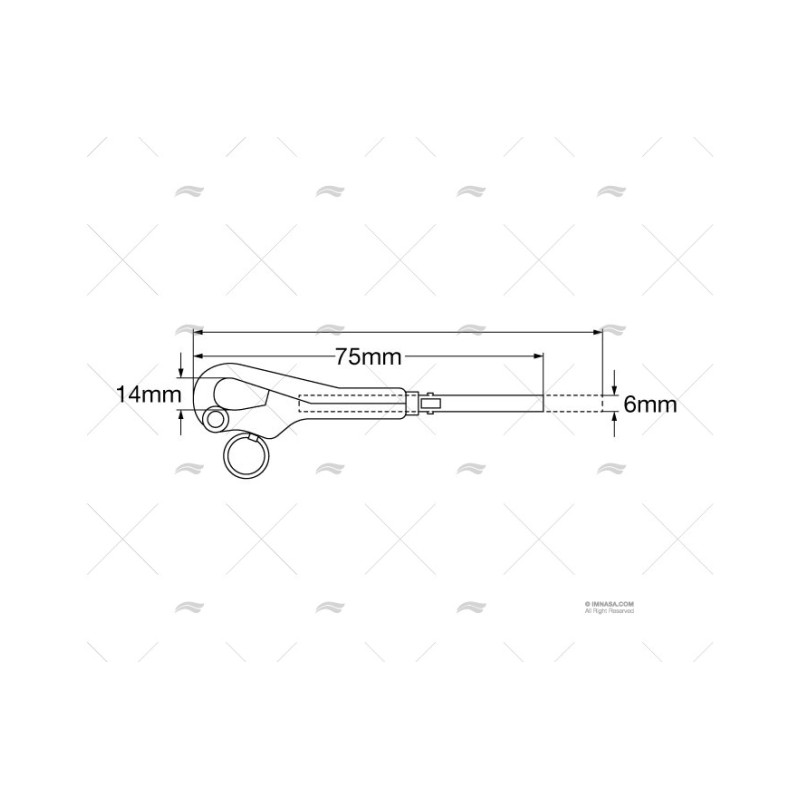 GANCHO PELICAN INOX316 6MM
