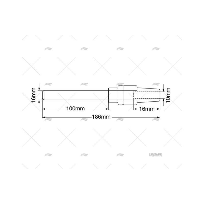 TERMINAL CABLE TENSOR 10MM INOX-316