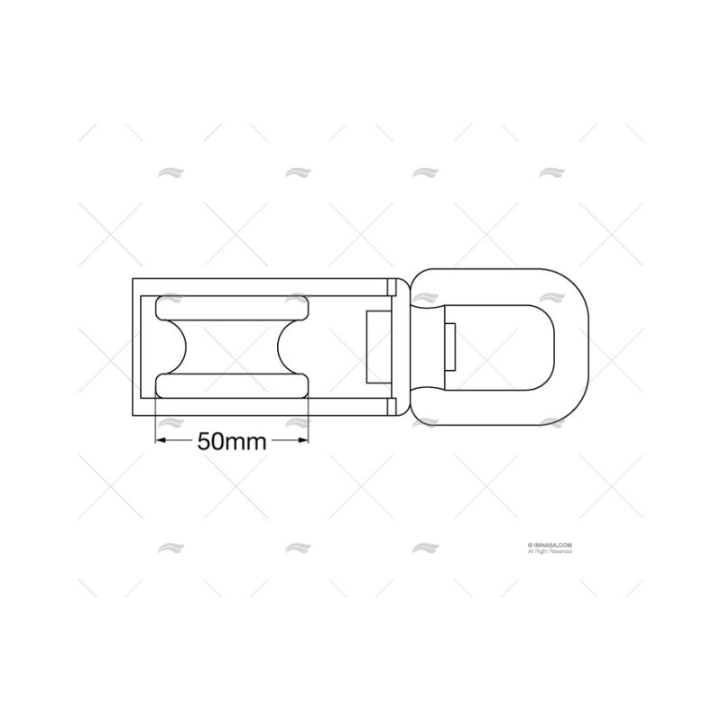 POLEA FIJA PARA CABLE EN LATON