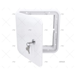 TAPA REGISTRO CON LLAVE GS BLANCA