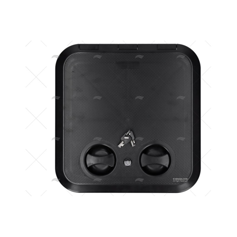 TAPA 380X380MM NEGRA C/LLAVE