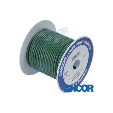CABLE MARINO 18 AWG (0,8MM²) VERDE 152 M