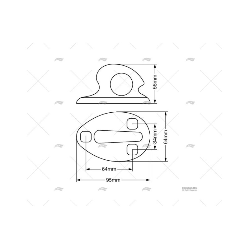 PLATINA INOX SS 316 95MM