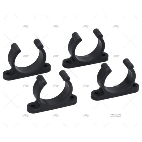 SOPORTE TUBO 40MM NEGRO
