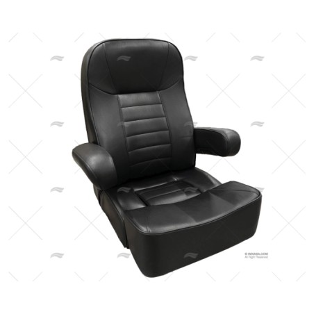 SILLA COMMANDER SEMIPIEL NEGRA