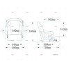 ASIENTO 590X630 GRIS CARBONO