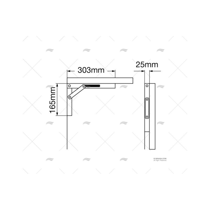 SOPORTE MESA INOX PLEGABLE