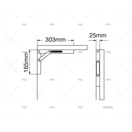 SOPORTE MESA INOX PLEGABLE