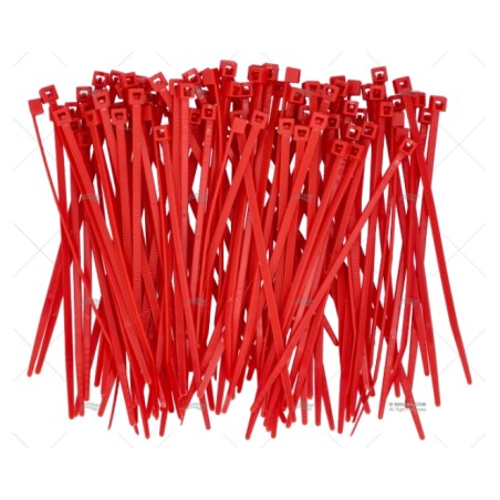 BRIDA NYLON 2,5X98 ROJA 100 UNIDADES NORMA
