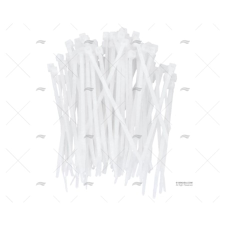 BRIDA NYLON 2,5X98 BLANCA 100 UNIDADES NORMA