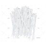 BRIDA NYLON 2,5X98 BLANCA 100 UNIDADES NORMA