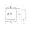 FREGADERO RECTANGULAR INOX 320 X 260 MM BARKA