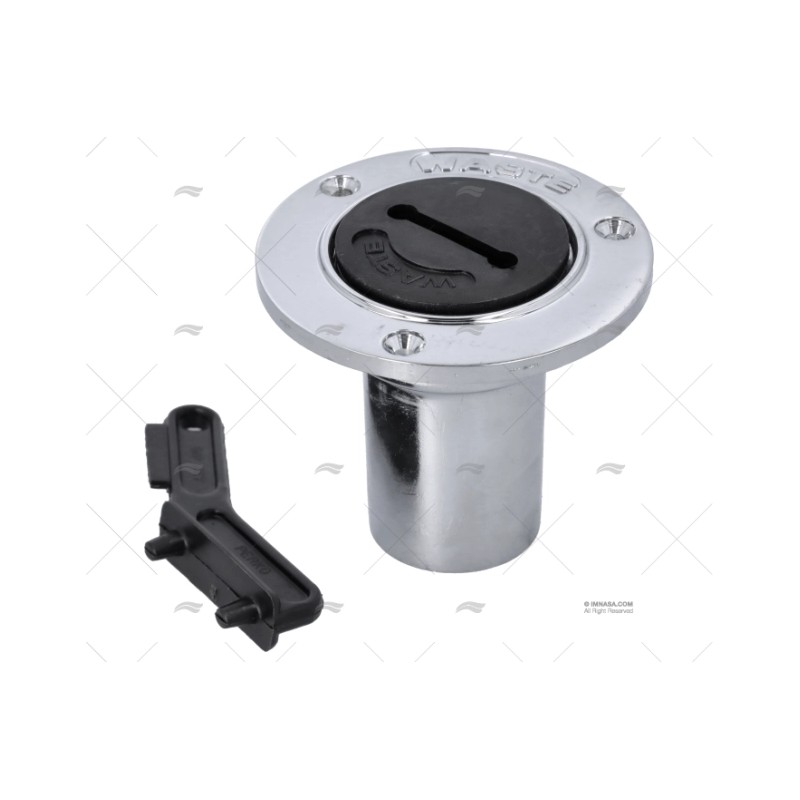 TAPON WASTE 38MM LATON CROMADO/NEGRO PERKO