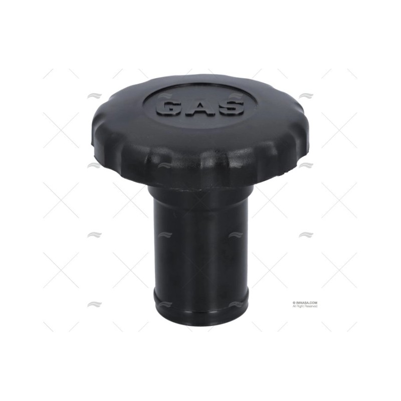 TAPON GAS 38MM PVC NEGRO PERKO