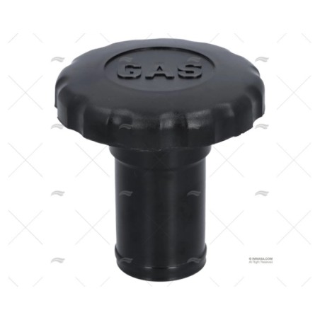 TAPON GAS 38MM PVC NEGRO PERKO