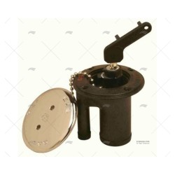 TAPON GAS NEGRO INCLINADO VENTILADO 1"1/ PERKO