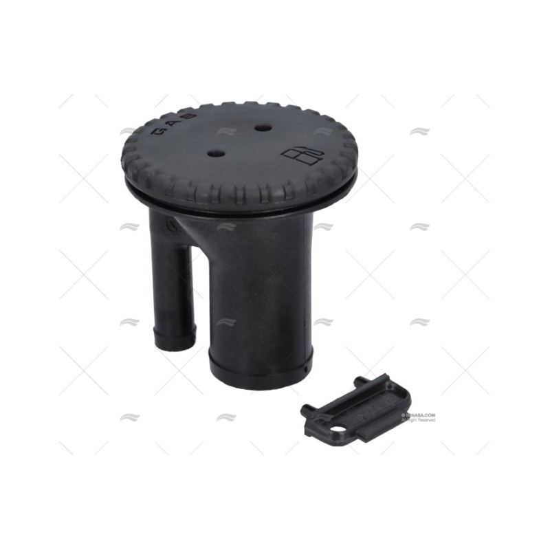 TAPON DE GAS 1-1/2" RECTO NEGRO PERKO