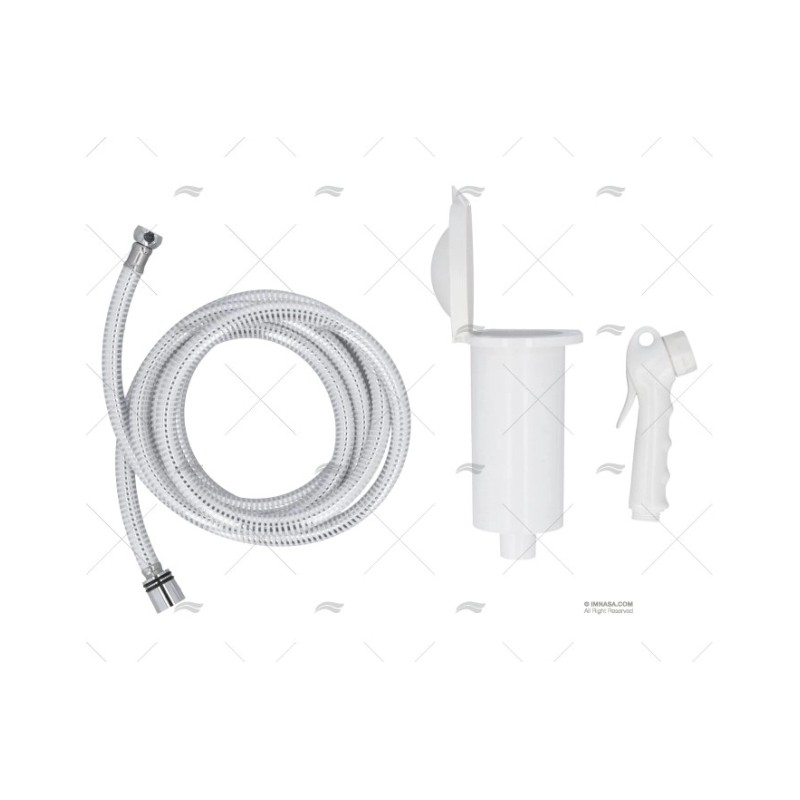 DUCHA BLANCA 2,50M CON COMPARTIMENTO ARAVON