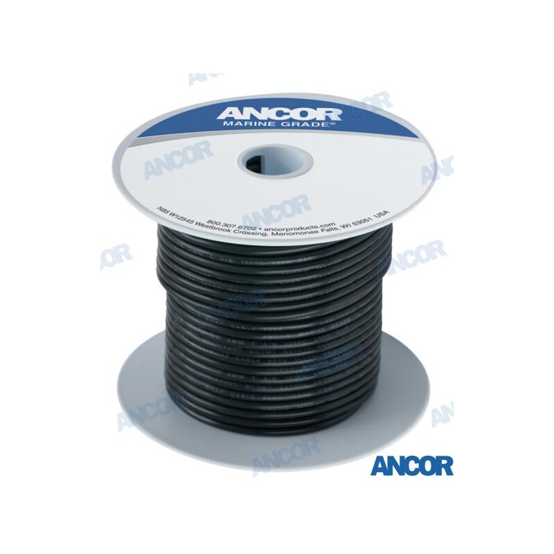 CABLE MARINO 18 AWG (0,8MM²) NEGRO 152 M