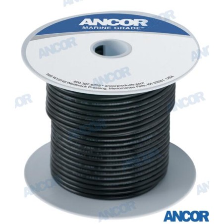 CABLE MARINO 18 AWG (0,8MM²) NEGRO 152 M