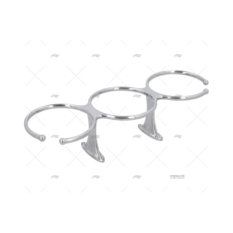 SOPORTE VASO X 3 INOX SS 316 SUPERFICIE