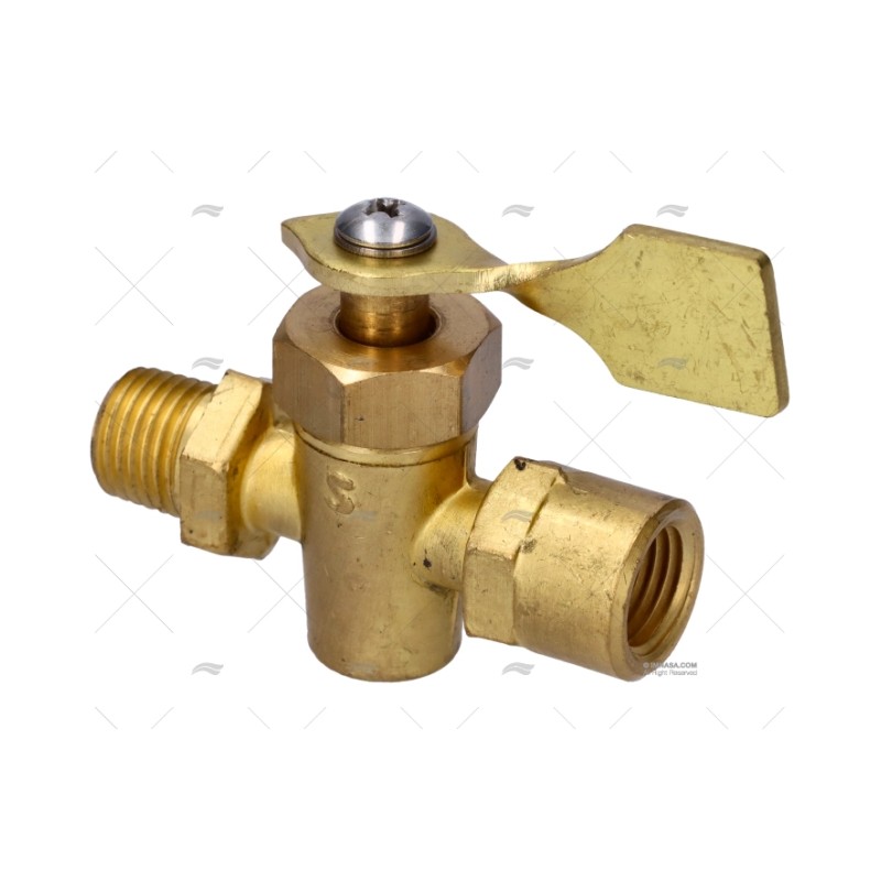 GRIFO 2 VIAS 1/4" FNPT LATON M/F