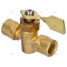 GRIFO 2 VIAS 1/4"FNPT LATON F/F