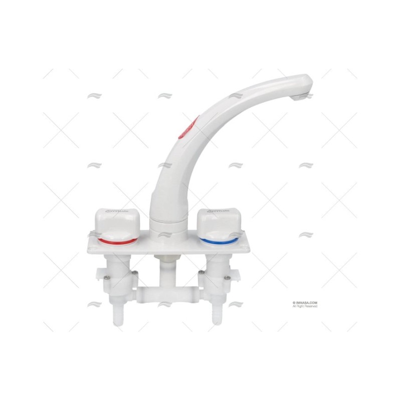 GRIFO DOBLE WHALE ALTURA 186 RACORD 12MM