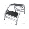 ESCALERA 2 PELD. SUELO PLEGABLE ALUMINIO