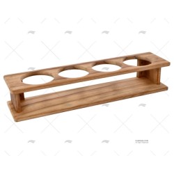 SOPORTE VASOS (4) TECA 386X75X90MM ARC MARINE