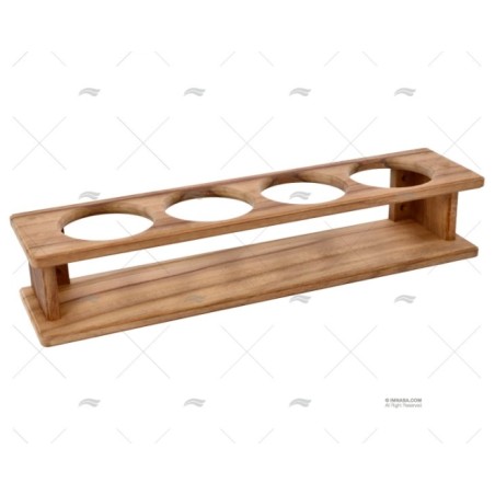 SOPORTE VASOS (4) TECA 386X75X90MM ARC MARINE