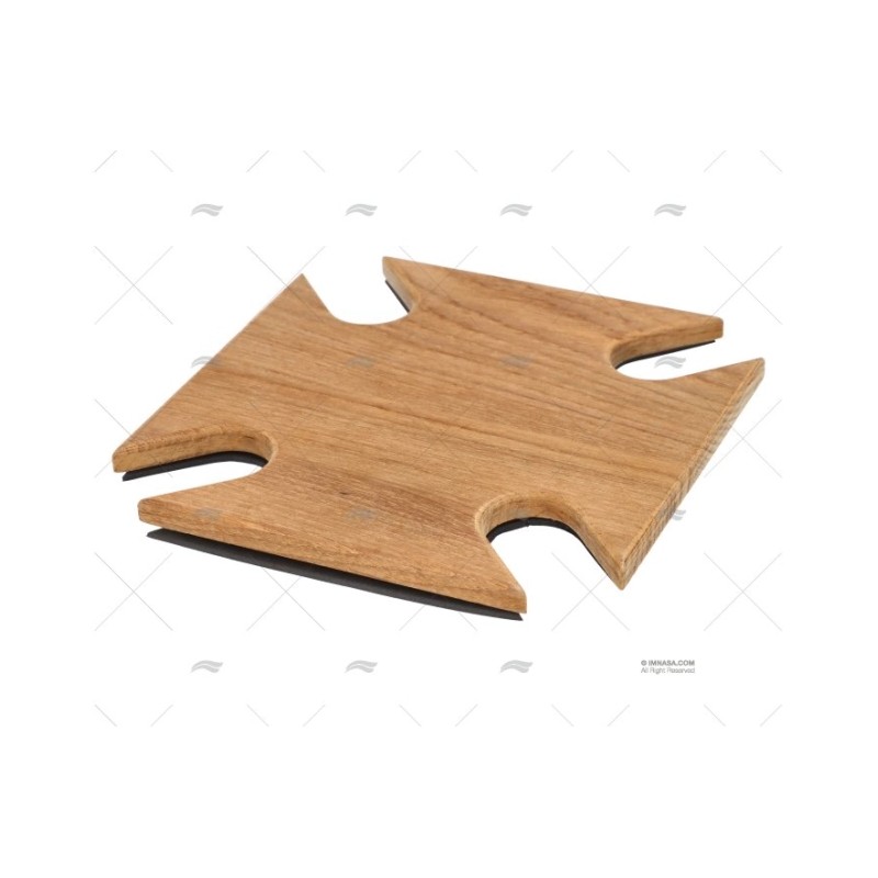 SOPORTE VASO VINO TECA (4) 180X180X43MM ARC MARINE