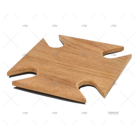 SOPORTE VASO VINO TECA (4) 180X180X43MM ARC MARINE