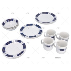 VAJILLA COMPLETA 20 PCS ROSA VIENTO