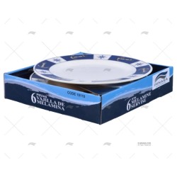 PLATO POSTRE MELAMINA 6PCS