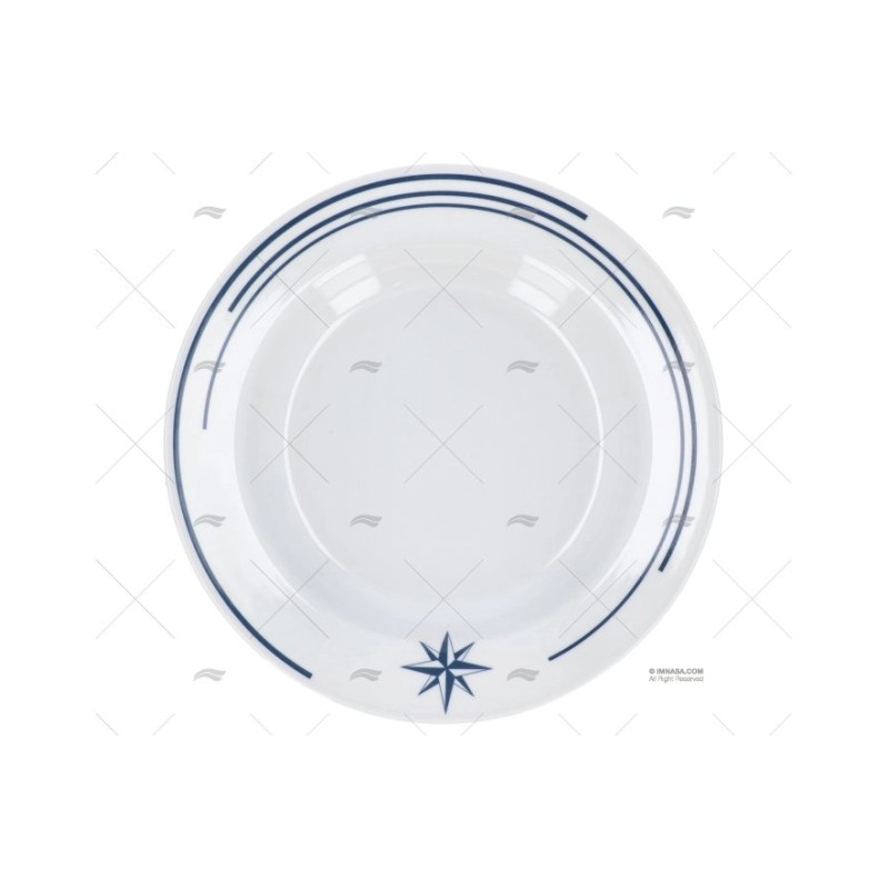 PLATO SOPA MELAMINA ROSA VIENTOS 6PCS