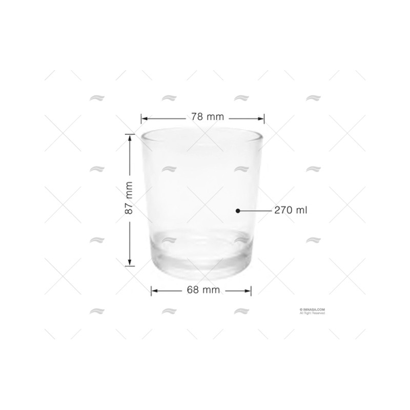 VASO AGUA 270ML 4PCS