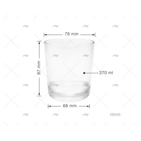 VASO AGUA 270ML 4PCS