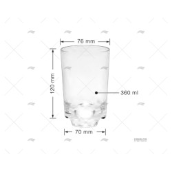 VASO AGUA 360ML 4PCS