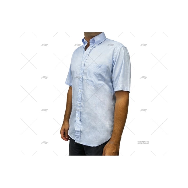 CAMISA M/C H AZUL XXL HOMBRE
