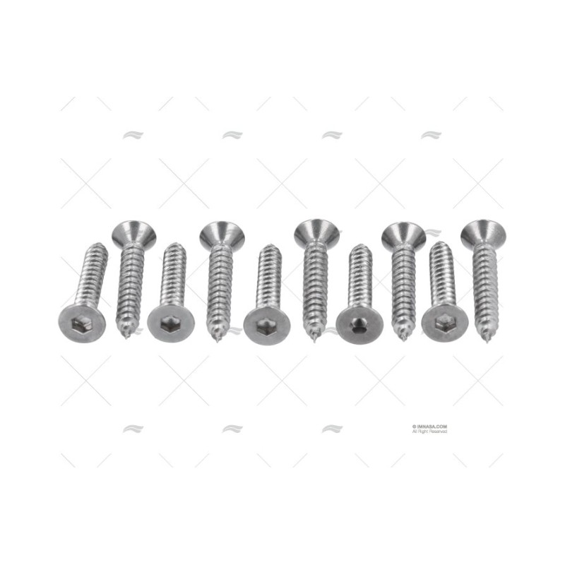 TORNILLO AISI316 4,2X25MM CAB.HEXAG. 10U